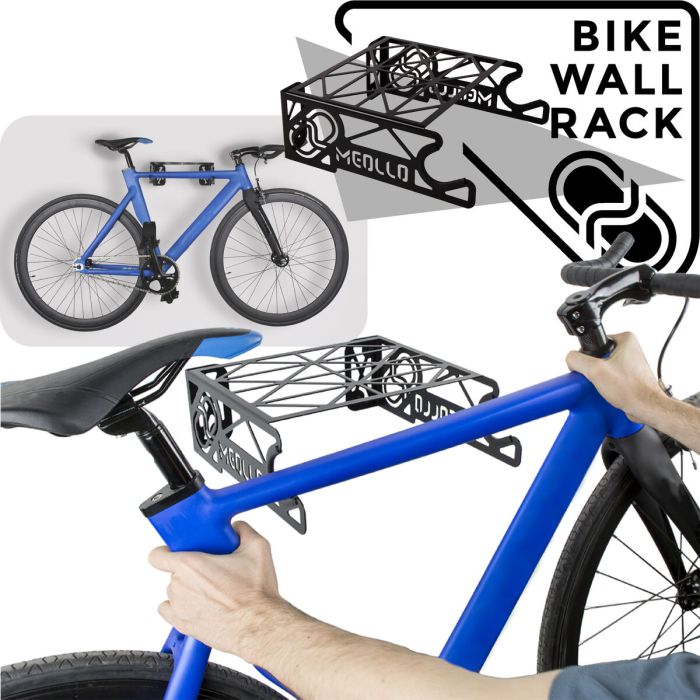 Soporte de pared para bicicleta Meollo Acero al carbono 30 x 30 x 10 cm (2 Unidades) 2