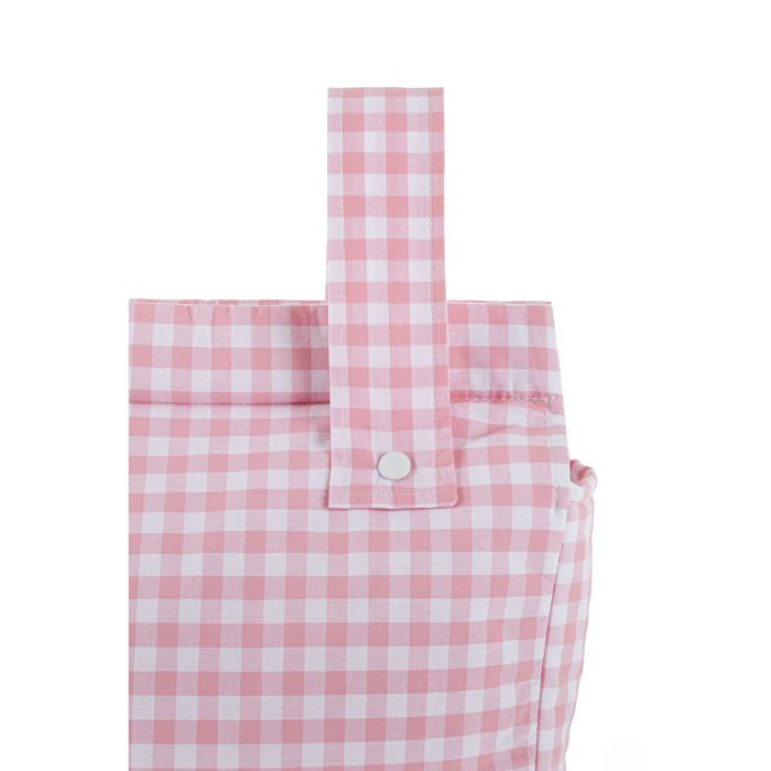 Bolsa organizadora para carro de bebé Mi bollito Rosa Vichy 10 x 35 x 35 cm 3