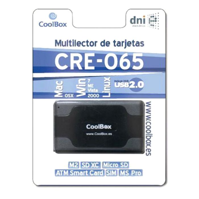 Lector de Tarjetas Inteligentes CoolBox CRE-065 USB 2.0 Negro 3