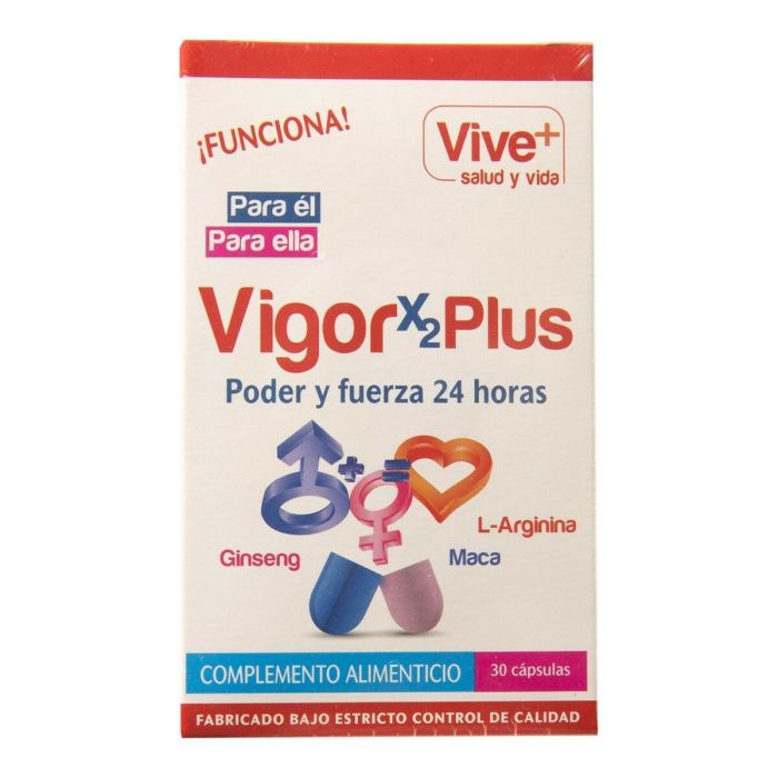Complemento Alimenticio VigorX2Plus Vive+ (30 uds) Complemento Alimenticio VigorX2Plus Vive+ (30 uds)