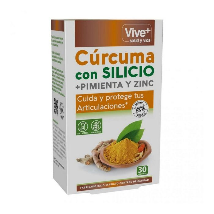 Cúrcuma Vive+ Pimienta Zinc Silicio (30 uds) Cúrcuma Vive+ Pimienta Zinc Silicio (30 uds)
