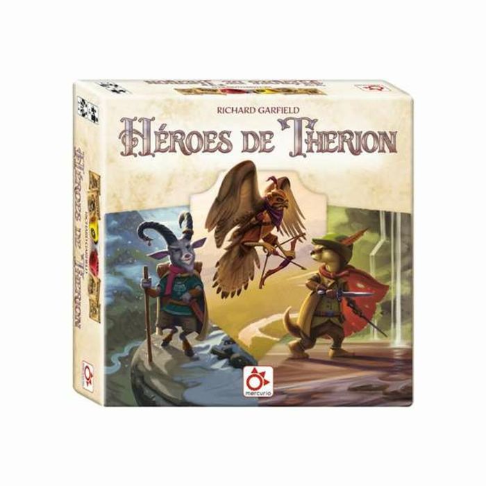 Mercurio Juego Héroes De Therion. 48 monedas, 36 dados, 7 fichas villanos, 4 tableros héroe, 2 marcadores duelo