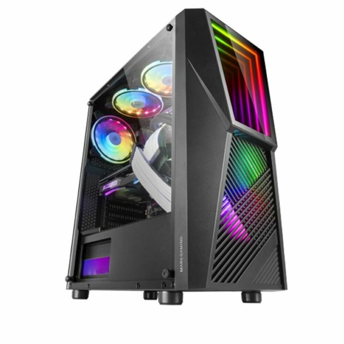 Caja Semitorre ATX Mars Gaming MC777 LED RGB Negro