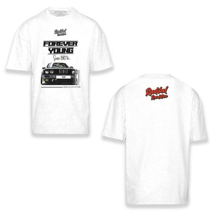 Camiseta de Manga Corta Hombre RADIKAL FOREVER YOUNG Blanco S