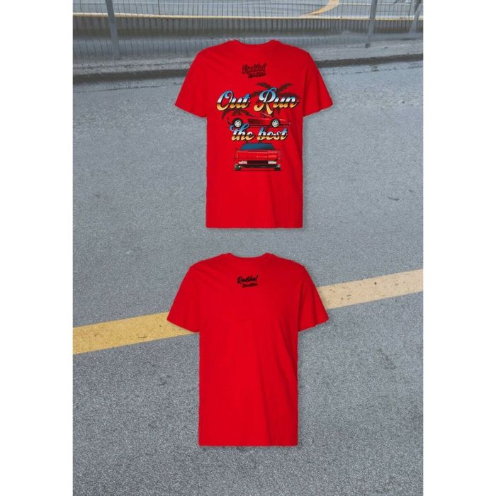 Camiseta de Manga Corta Hombre RADIKAL OUT RUN Rojo XL 2