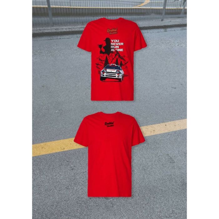 Camiseta de Manga Corta Hombre RADIKAL YOU NEVER RUN ALONE Rojo XL 2