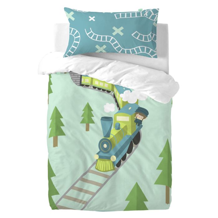 Funda de almohada HappyFriday Happynois Train Multicolor 50 x 75 cm 2