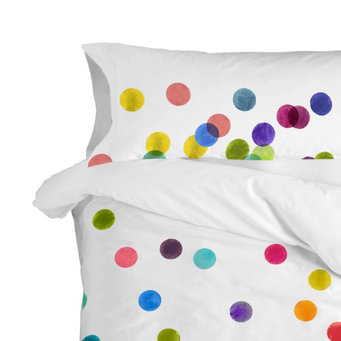 Funda de almohada HappyFriday Confetti Multicolor 45 x 110 cm