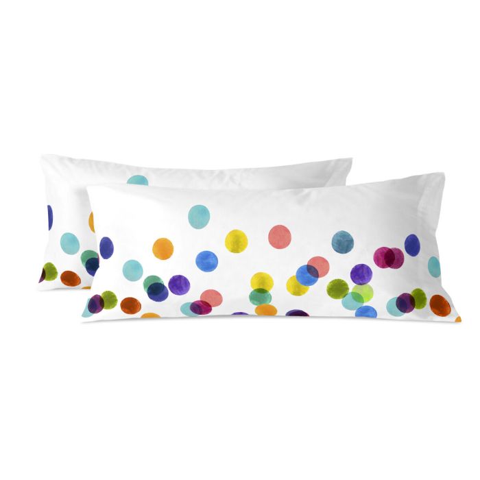 Funda de almohada HappyFriday Confetti Multicolor 45 x 110 cm (2 Unidades)