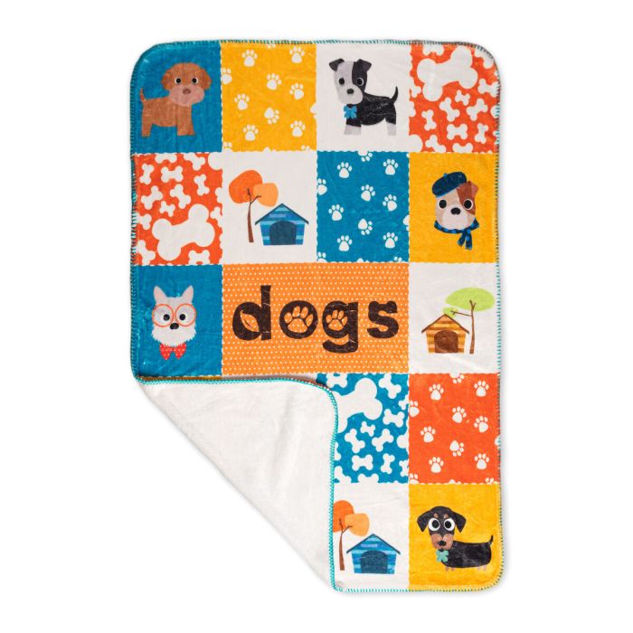 Manta HappyFriday Mr Fox Dogs Multicolor Microfibra 110 x 140 cm (Perro) 3