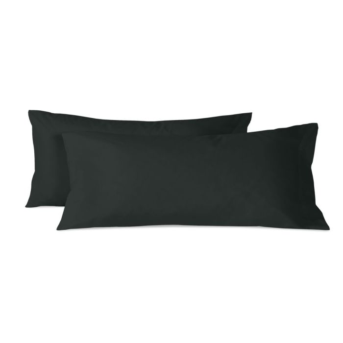 Funda de almohada HappyFriday BASIC Negro 45 x 110 cm (2 Unidades)
