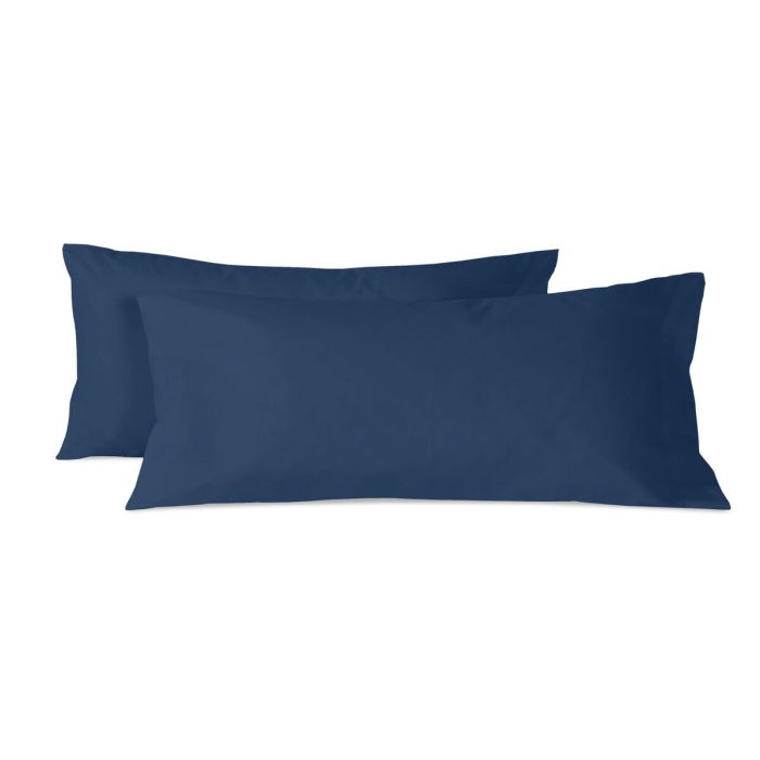 Funda de almohada HappyFriday BASIC Azul marino 45 x 110 cm (2 Unidades)