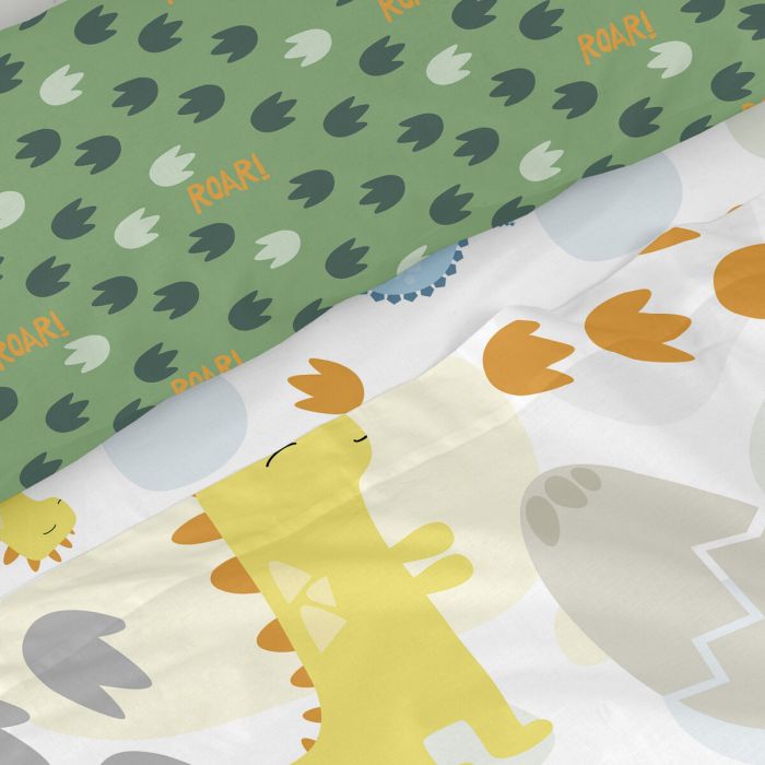 Juego de Sábanas HappyFriday Happynois Happydino Multicolor Cama de 105 2 Piezas 3