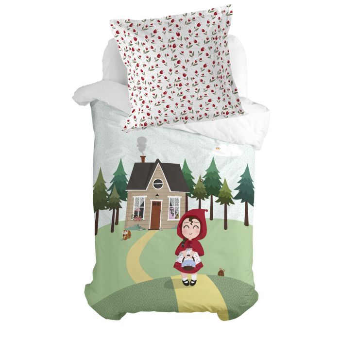 Funda de almohada HappyFriday Mr Fox Red Riding Hood Multicolor 80 x 80 cm 1