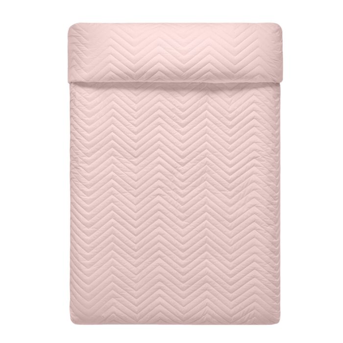 Colcha Reversible HappyFriday Basic Arista Gris Rosa claro 250 x 260 cm