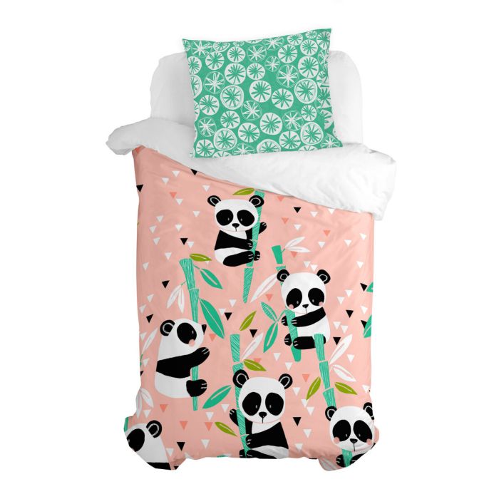 Funda de almohada HappyFriday Moshi Moshi Panda Garden Multicolor 60 x 70 cm 1