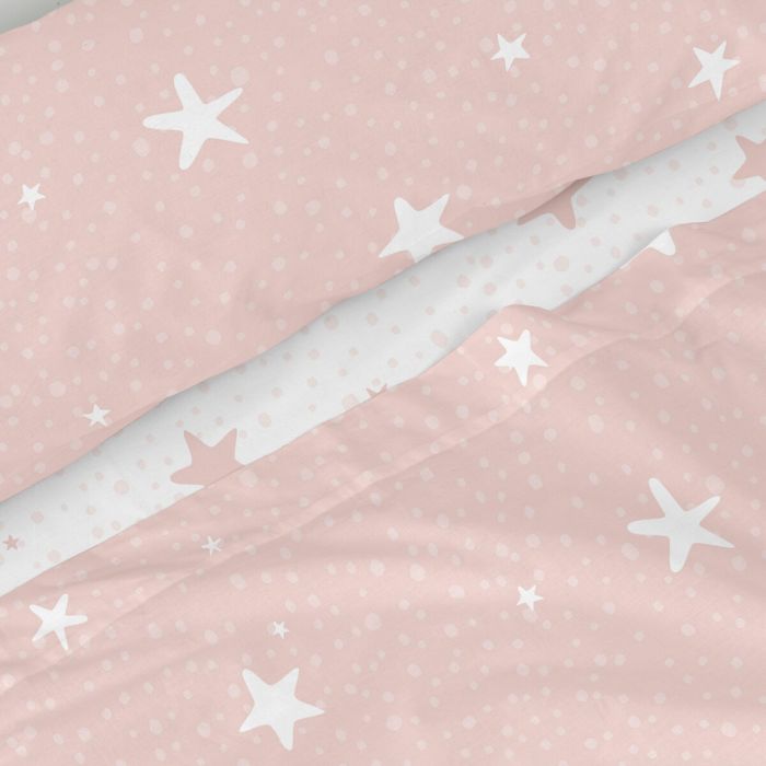 Juego de Sábanas HappyFriday Basic Kids Little star Rosa Cama de 105 2 Piezas 4