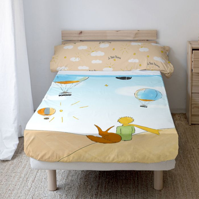 Juego de Sábanas HappyFriday Le Petit Prince Montgolfiere Multicolor Cama de 105 2 Piezas 5