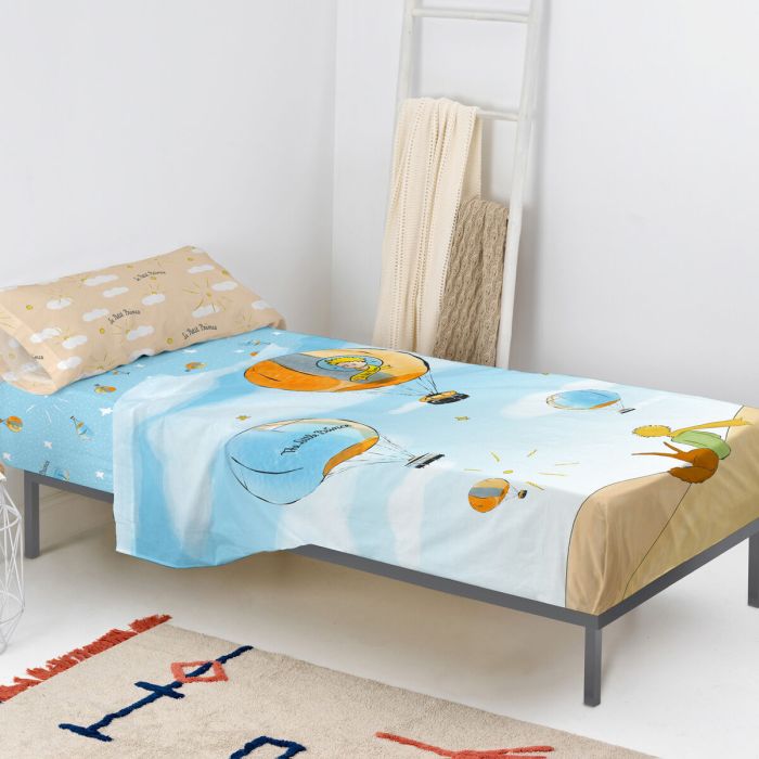 Juego de Sábanas HappyFriday Le Petit Prince Montgolfiere Multicolor Cama de 105 2 Piezas 4