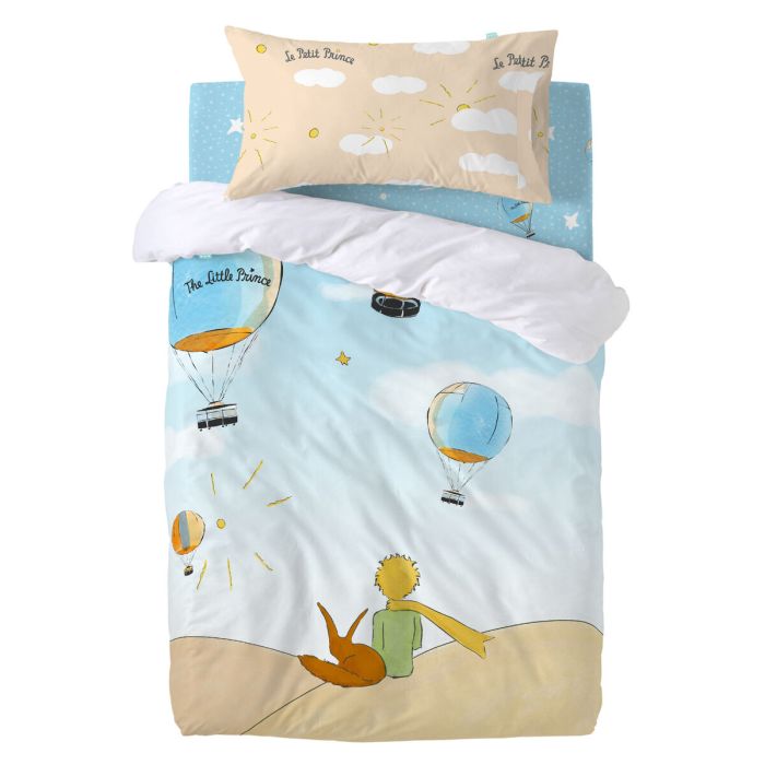 Funda de almohada HappyFriday Le Petit Prince Montgolfiere Multicolor 50 x 75 cm 1