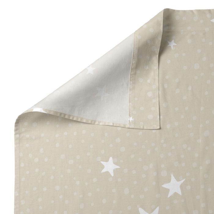 Juego de Sábanas HappyFriday Basic Kids Little star Beige Cama de 80/90 2 Piezas 1