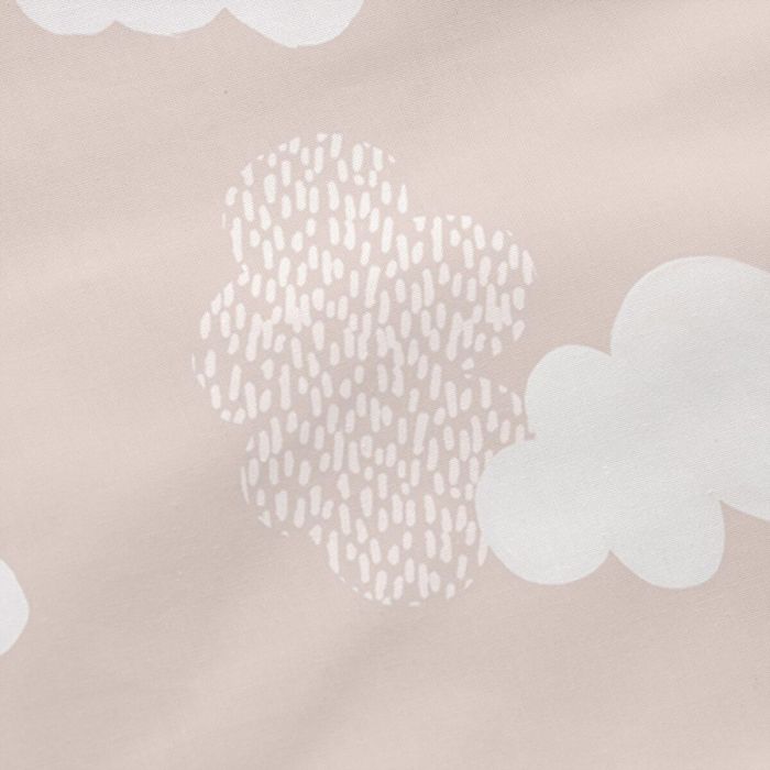 Funda de almohada HappyFriday Basic Kids Clouds Rosa 80 x 80 cm 1