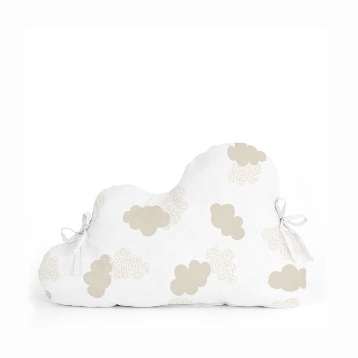 Protector de Cuna HappyFriday Basic Kids Clouds Beige 60 x 40 cm