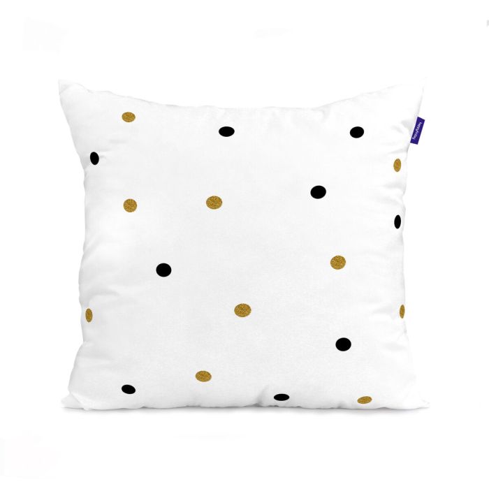 Funda de cojín HappyFriday Blanc Golden dots Multicolor 2 Piezas 5