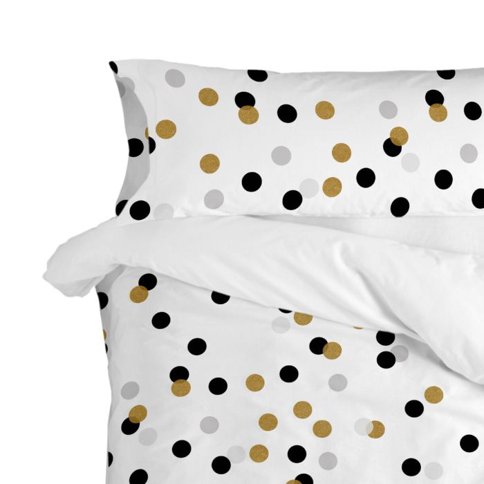 Funda de almohada HappyFriday Blanc Golden Dots Multicolor 45 x 110 cm 2