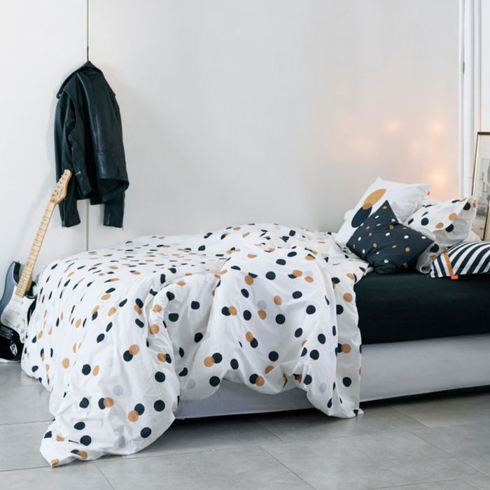 Funda Nórdica HappyFriday Blanc Golden dots Multicolor 180 x 220 cm 5