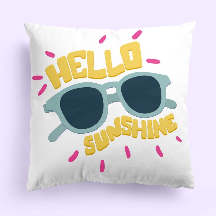 Funda de cojín HappyFriday Aware Hello sunshine Multicolor 50 x 50 cm 2 Piezas 2