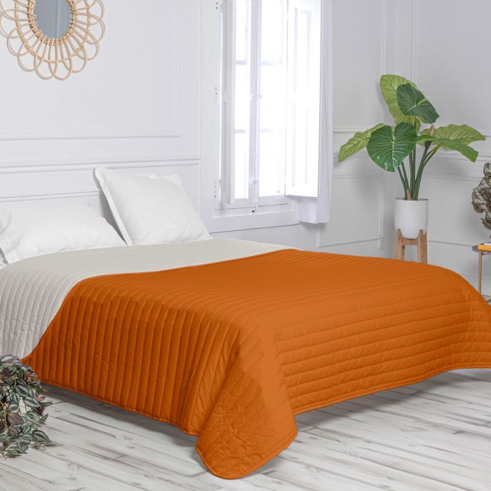 Colcha Reversible HappyFriday Basic Dash Naranja 180 x 260 cm 6