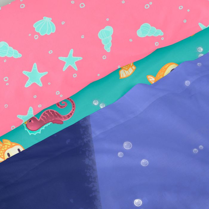 Juego de Sábanas HappyFriday Mr Fox Happy Mermaid Multicolor Cama de 105 2 Piezas 3