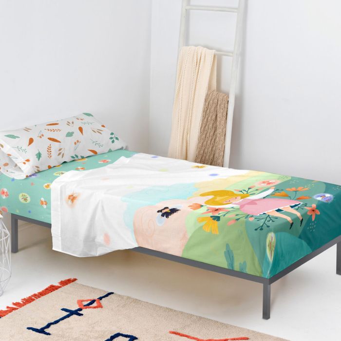 Juego de Sábanas HappyFriday Mr Fox Dreaming Multicolor Cama de 105 2 Piezas 4