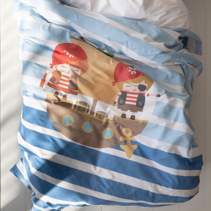 Juego de funda nórdica HappyFriday Happynois Pirate Ship Multicolor Cama de 105 2 Piezas 4