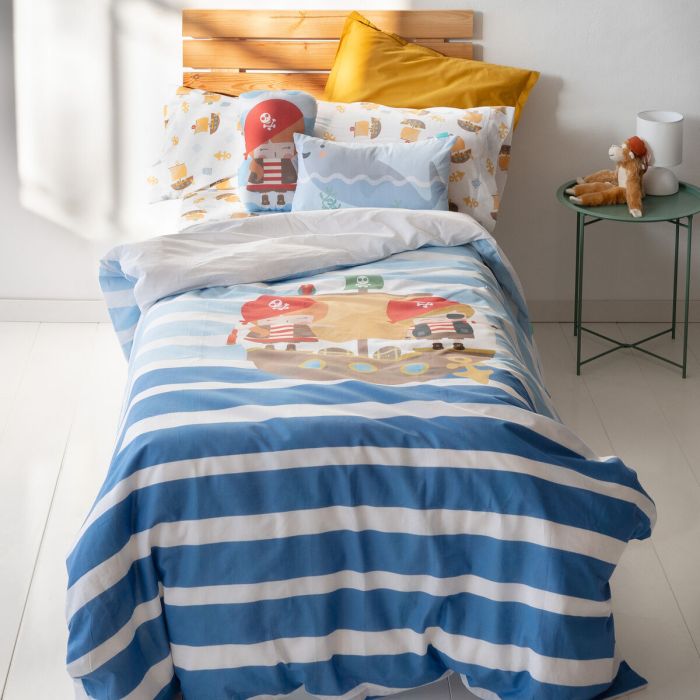 Juego de funda nórdica HappyFriday Happynois Pirate Ship Multicolor Cama de 105 2 Piezas 3