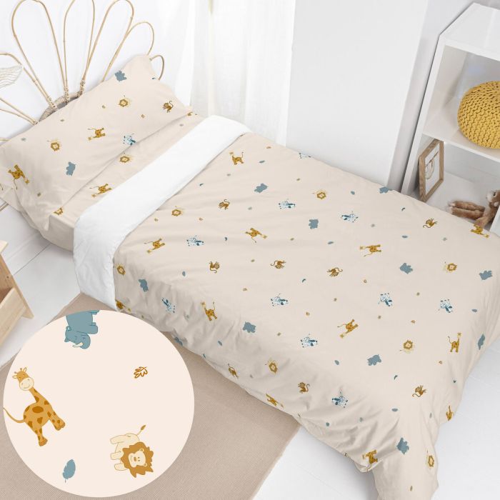 Juego de funda nórdica HappyFriday Mini Animals Multicolor Cama de 105 2 Piezas 3