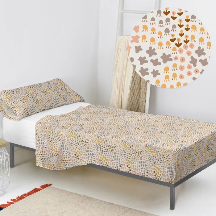 Juego de Sábanas HappyFriday HF Mini Autumn Multicolor Cama de 80/90 2 Piezas 3