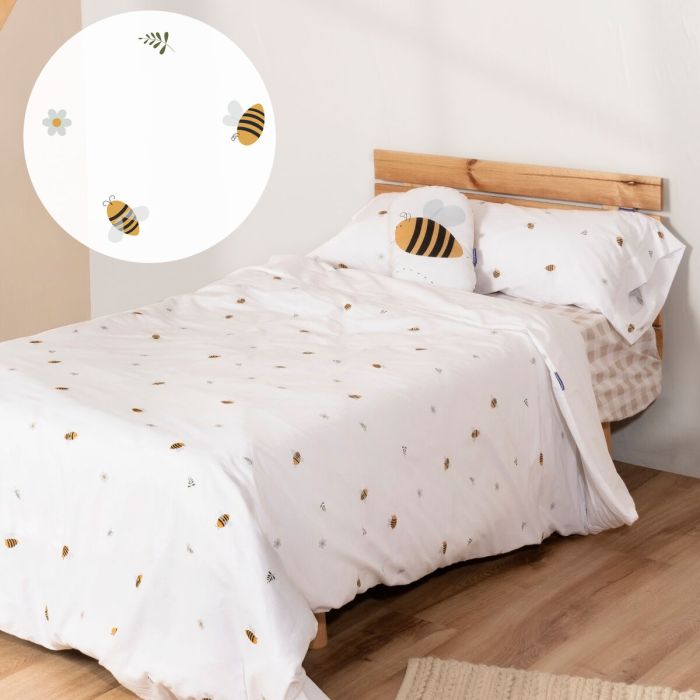 Juego de funda nórdica HappyFriday Mini Honey Multicolor Cama de 105 2 Piezas 4