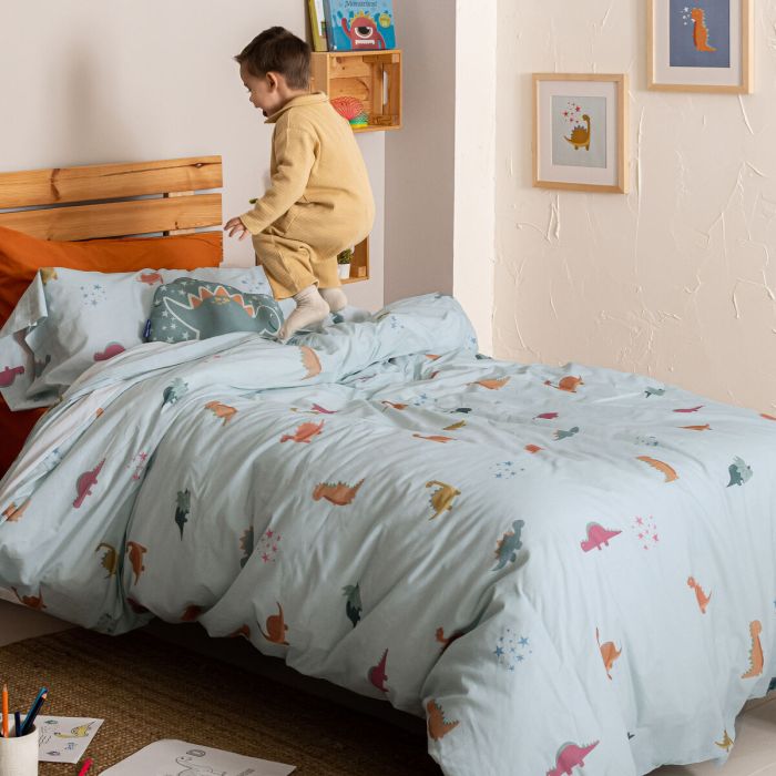 Juego de funda nórdica HappyFriday Mini dinosaur Multicolor Cama de 105 2 Piezas 3