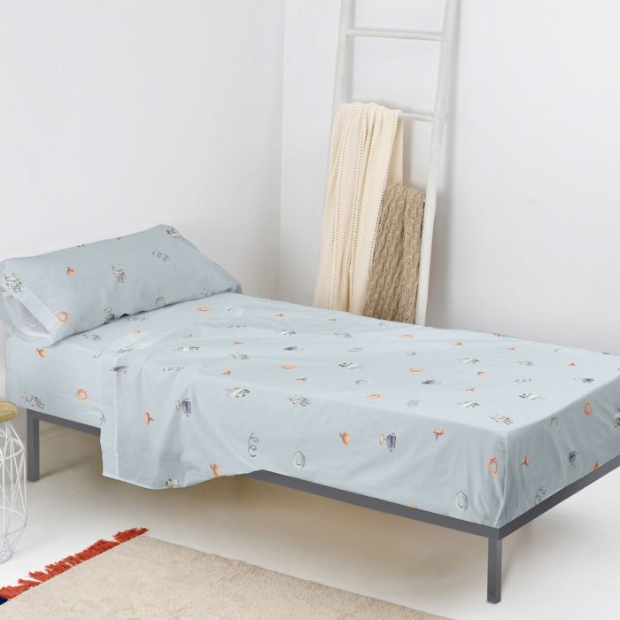 Juego de Sábanas HappyFriday HF Mini Nut Multicolor Cama de 105 2 Piezas 3