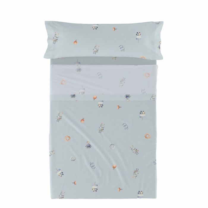 Juego de Sábanas HappyFriday HF Mini Nut Multicolor Cama de 105 2 Piezas