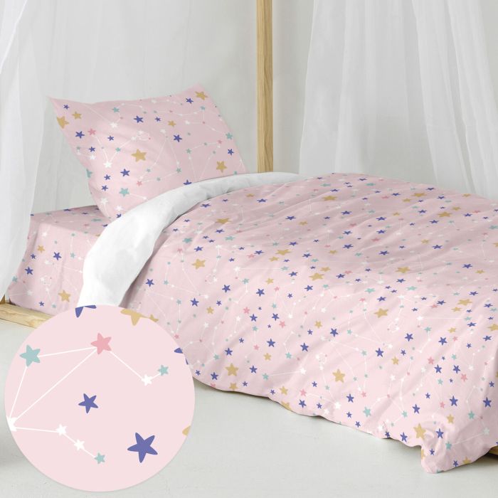 Juego de funda nórdica HappyFriday Mini Sky stars Multicolor Cama de 80 2 Piezas 4