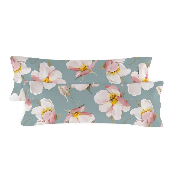 Funda de almohada HappyFriday Spring Blossom Multicolor 45 x 110 cm (2 Unidades)
