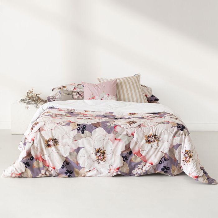 Funda Nórdica HappyFriday White Peonies Multicolor 200 x 200 cm 4