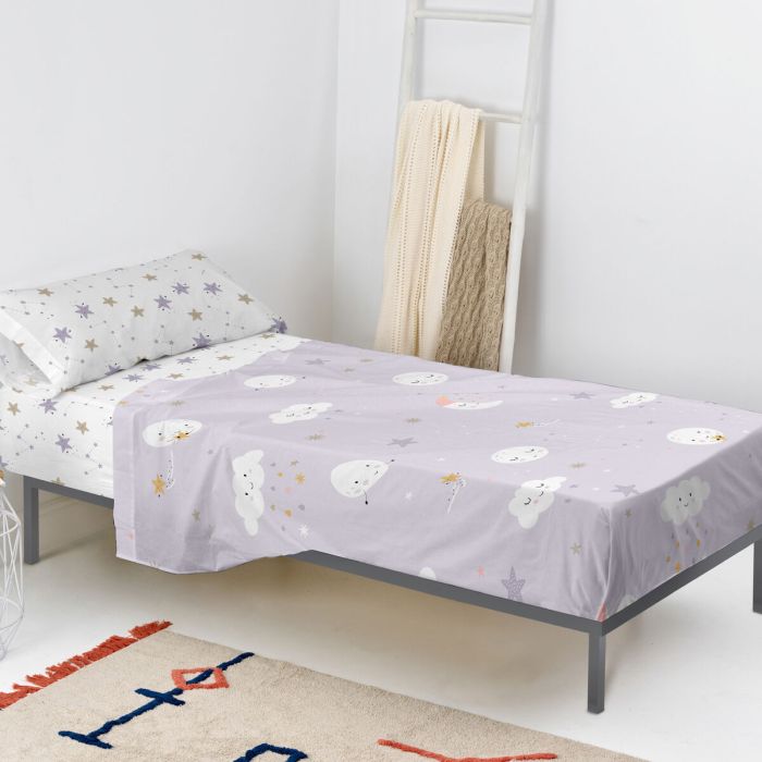 Juego de Sábanas HappyFriday Moshi Moshi Moons Multicolor Cama de 80/90 2 Piezas 4