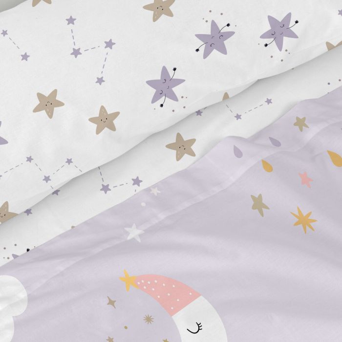 Juego de Sábanas HappyFriday Moshi Moshi Moons Multicolor Cama de 80/90 2 Piezas 3