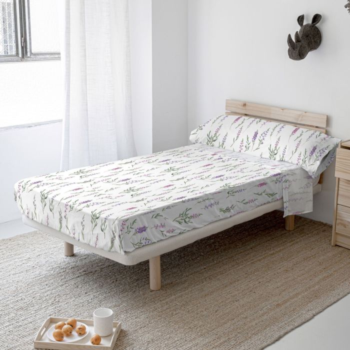 Juego de Sábanas HappyFriday Lavender Multicolor Cama de 80/90 5