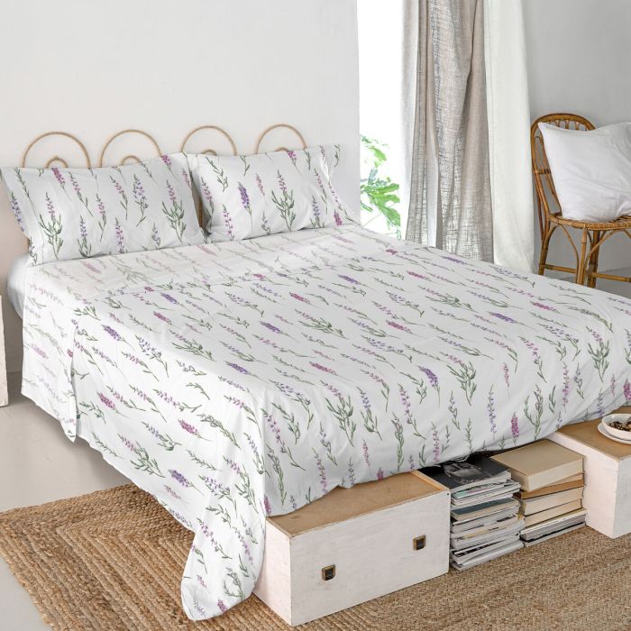 Juego de Sábanas HappyFriday Lavender Multicolor Cama de 150/160 5