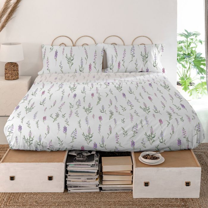 Juego de Sábanas HappyFriday Lavender Multicolor Cama de 150/160 3